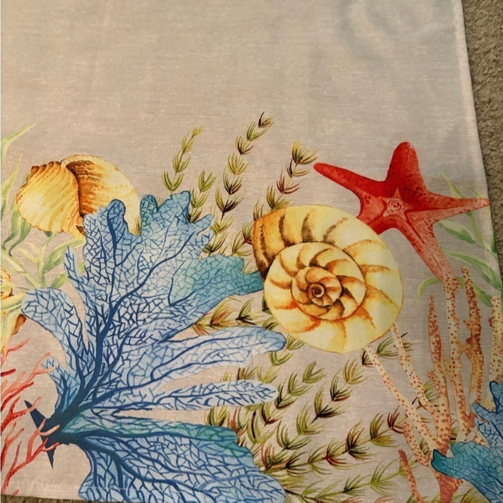 Better Homes And Garden Coastal Charm  52”x 70” Table Cloth-Red, Blue, Cream - Picture 2 of 7